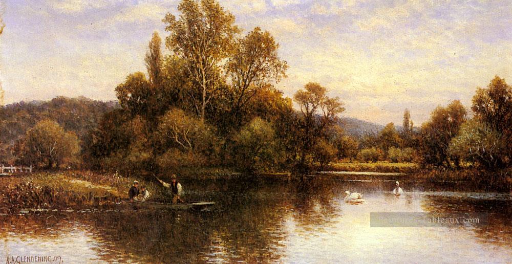 Le Ferry paysage Alfred Glendening Peintures à l'huile